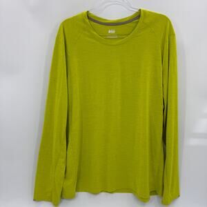 REI CO-OP Mens Long Sleeve Running Shirt Size XXL Crew Neck Bright Lightweight